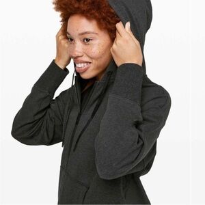 Rare Lululemon Ready to Roll Zip Up Hoodie Size 8 Heathered Black
